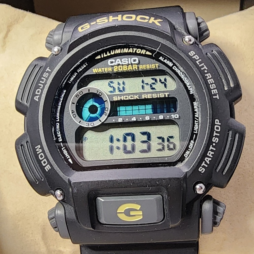 NEW CASIO G-SHOCK DW-9052 (Mod 3232) Classic Black Resin Quartz Digital Watch
